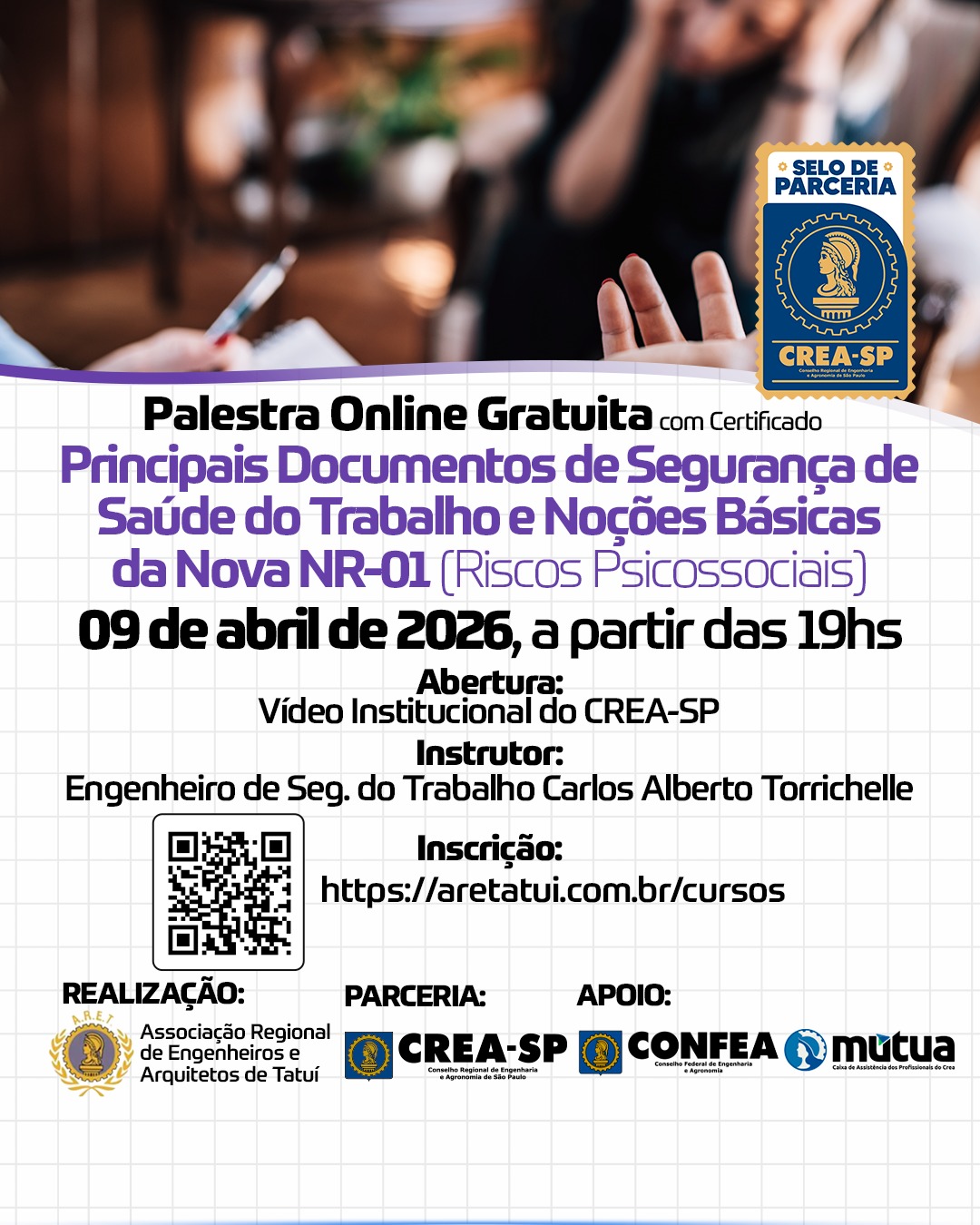 Banner de futura palestra 2 da Mesons Engenharia